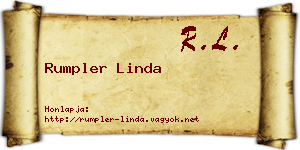 Rumpler Linda névjegykártya